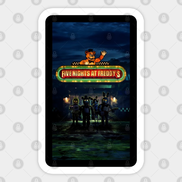 Five Nights at Freddy's - movie poster Sticker by Surton Design